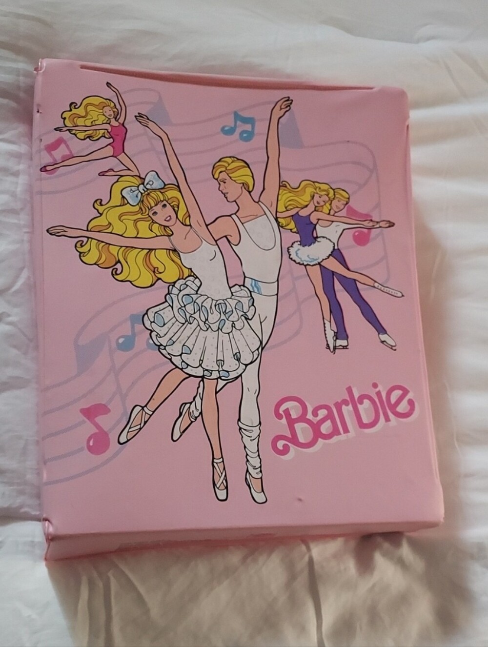 1988 Mattel Barbie Fold Out Pink Ballet Carrying Case
